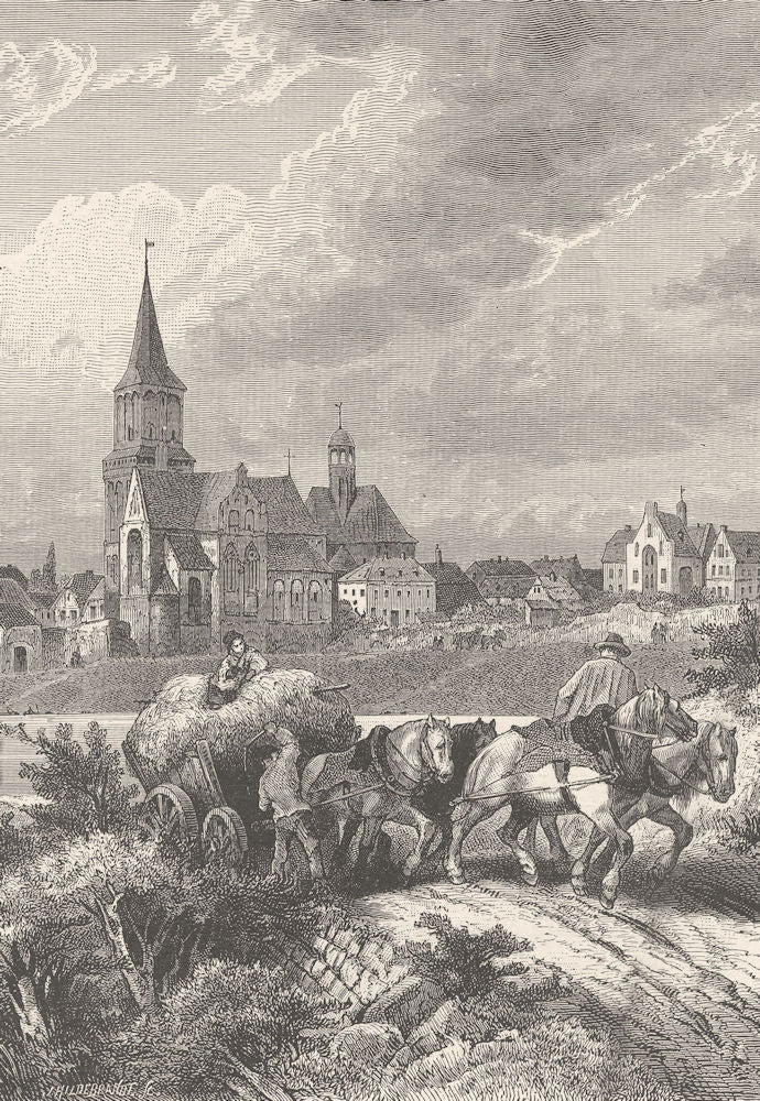 GERMANY. Emmerik 1903 old antique vintage print picture